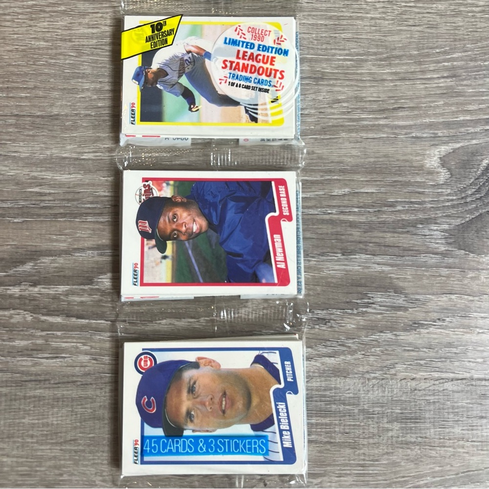 VTG 1990 Fleer Baseball Unopened 3 Rack Packs Limited Edition MLB‎ - Picture 4 of 5